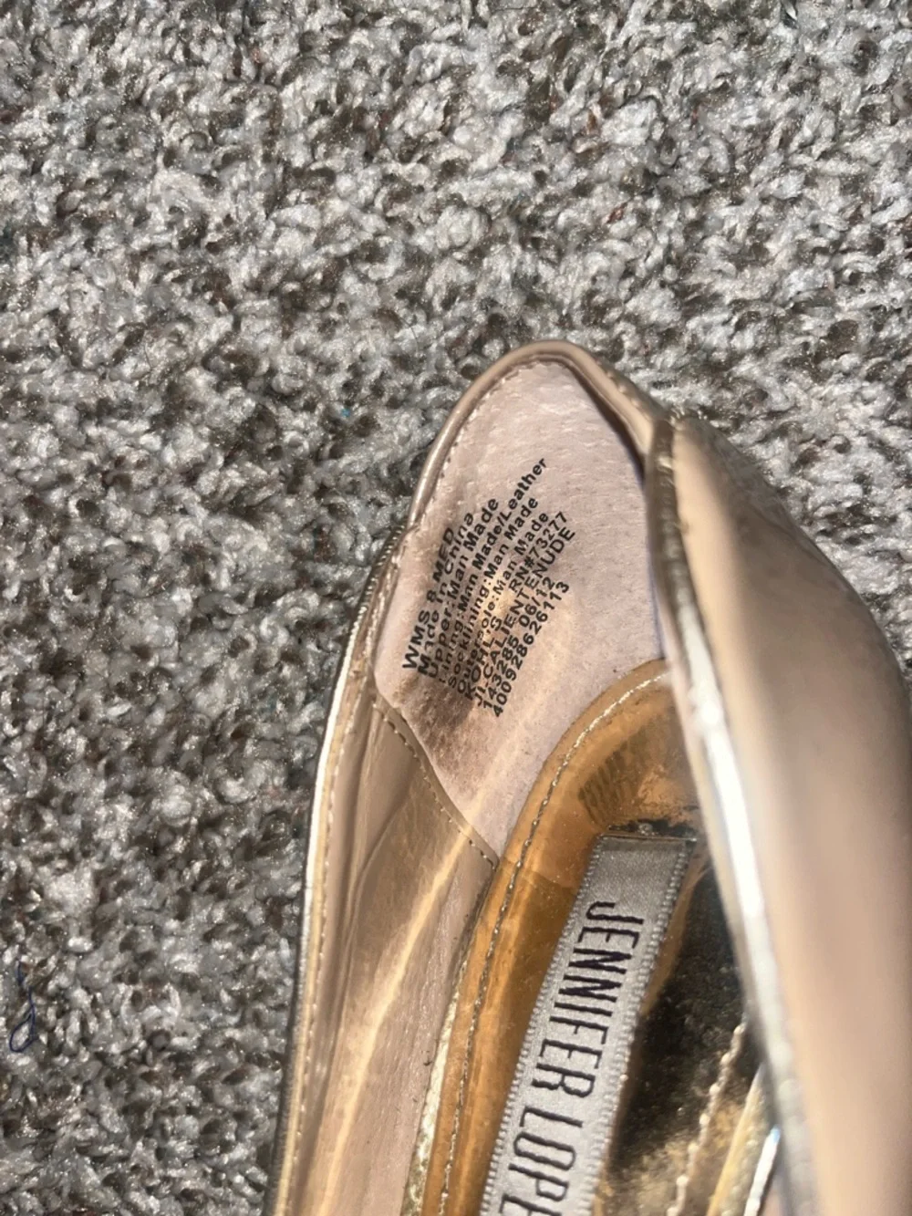 Jennifer Lopez JLO Nude Patent Leather Platform Pumps Heels Size 8